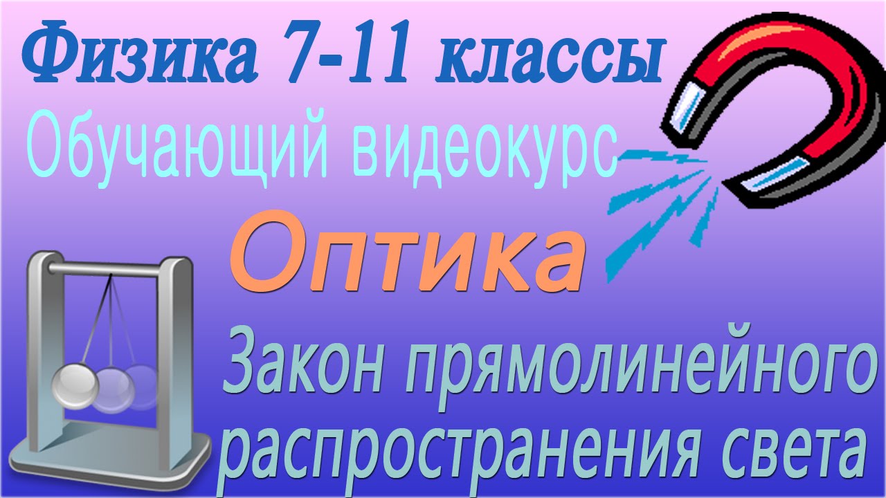 Оптика. Закон прямолинейного распространения света. Урок 92