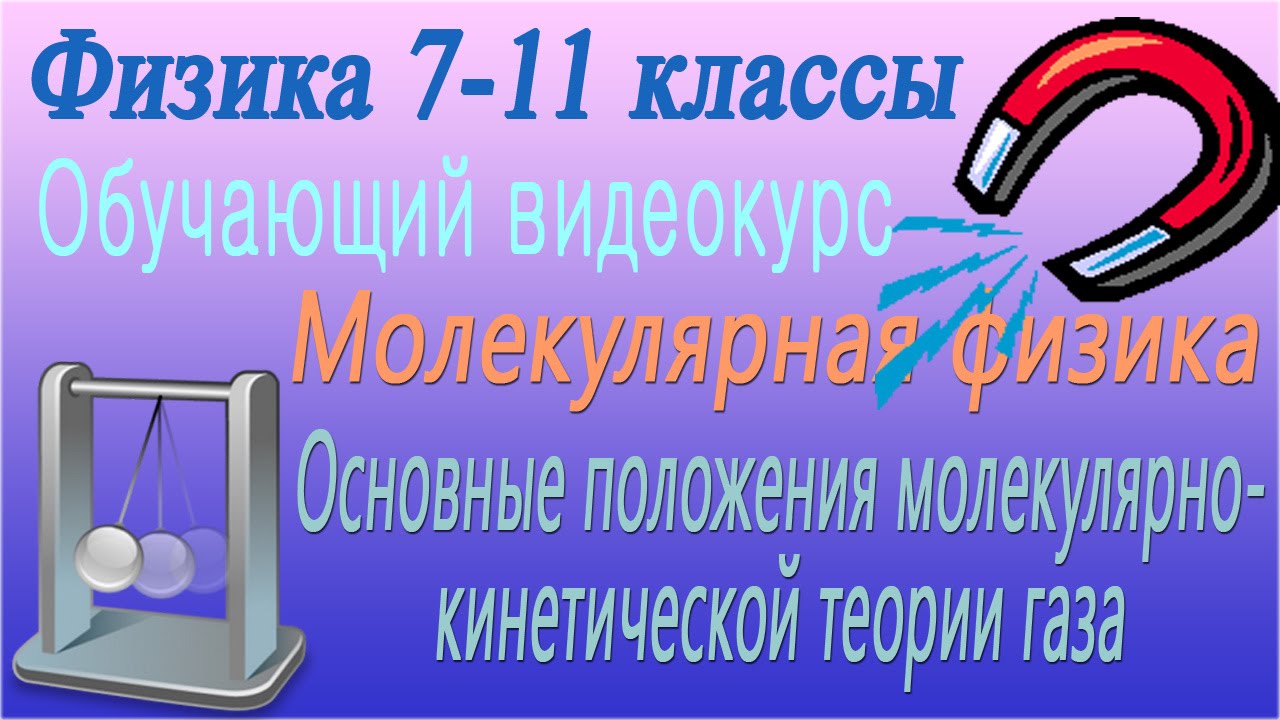 Основные положения молекулярно кинетической теории газа. Урок 34