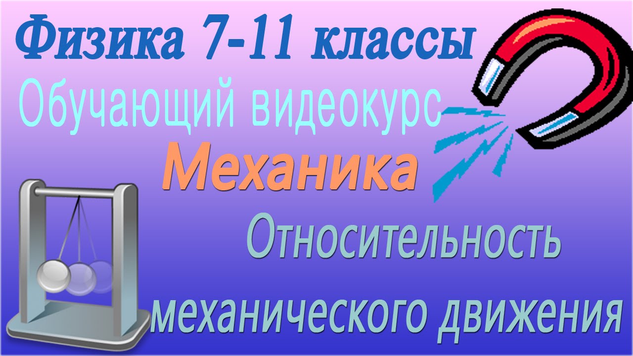 Относительность механического движения. Механика. Урок 4