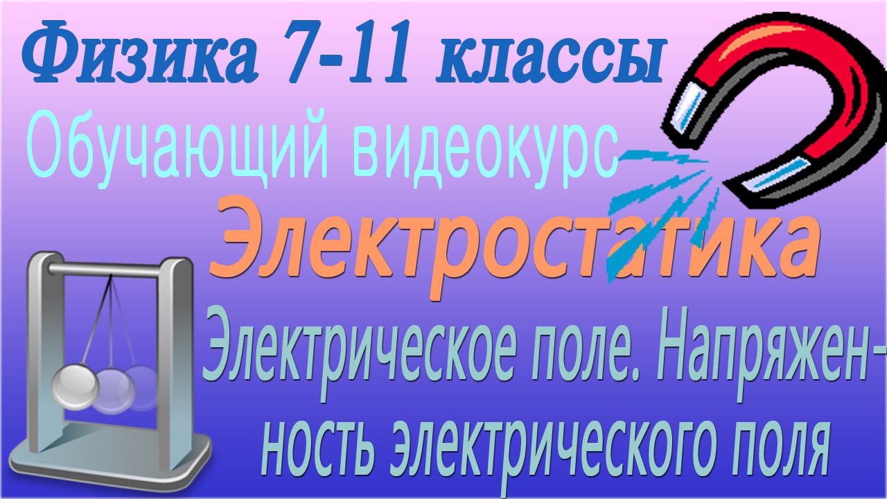 Электрическое поле. Напряженность электрического поля. Урок 52