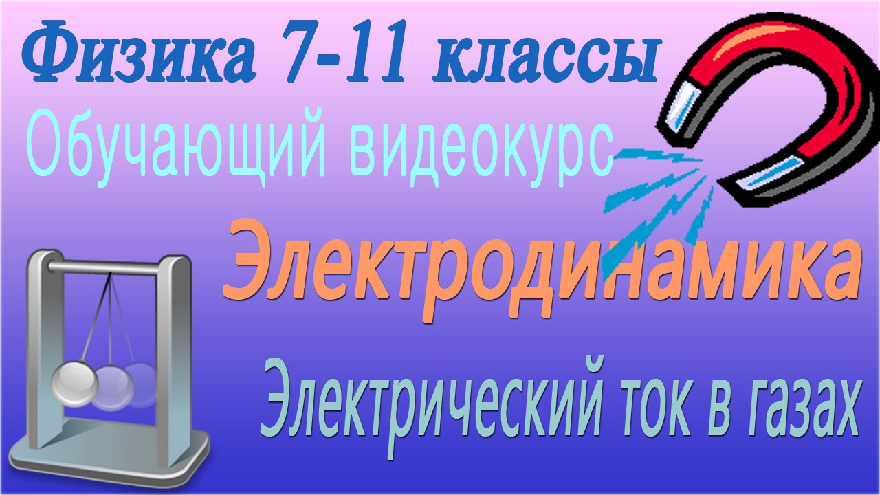 Электродинамика. Электрический ток в газах. Урок 71