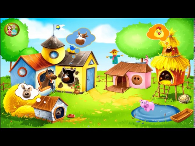 Веселая ферма Мультики для детей Домашние Животные для малышей Развивающие Мультфильмы